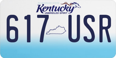 KY license plate 617USR