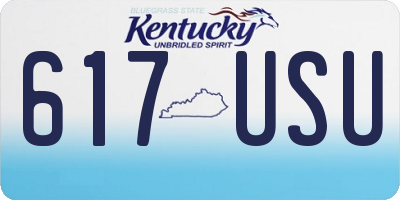 KY license plate 617USU