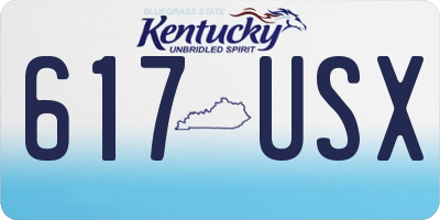 KY license plate 617USX