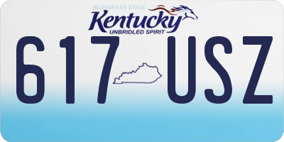 KY license plate 617USZ