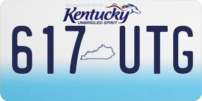 KY license plate 617UTG