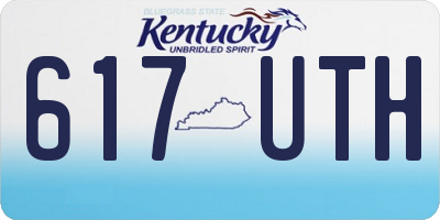 KY license plate 617UTH