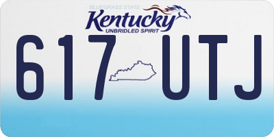 KY license plate 617UTJ