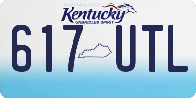 KY license plate 617UTL