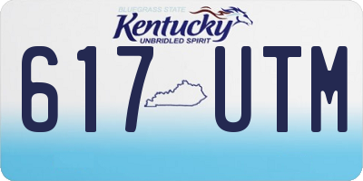 KY license plate 617UTM
