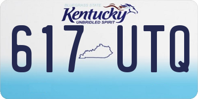 KY license plate 617UTQ