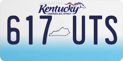 KY license plate 617UTS