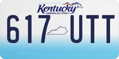 KY license plate 617UTT