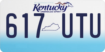 KY license plate 617UTU