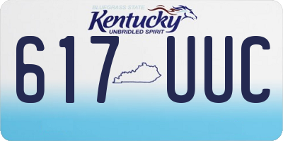 KY license plate 617UUC