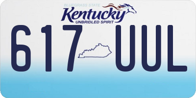 KY license plate 617UUL