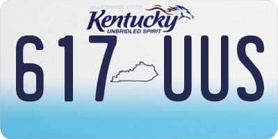 KY license plate 617UUS