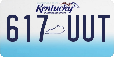 KY license plate 617UUT