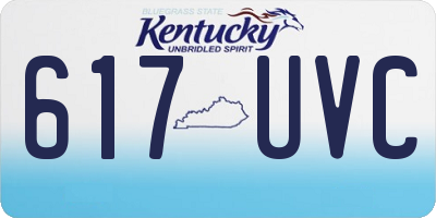 KY license plate 617UVC