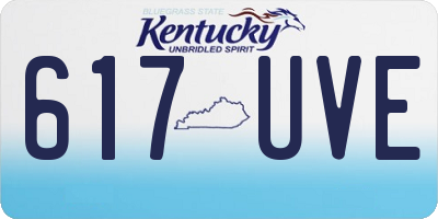 KY license plate 617UVE