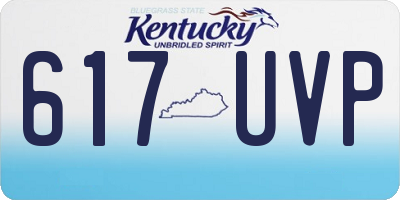 KY license plate 617UVP