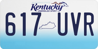 KY license plate 617UVR