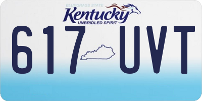 KY license plate 617UVT