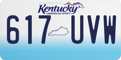 KY license plate 617UVW