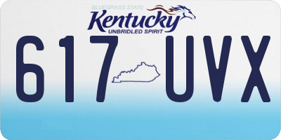 KY license plate 617UVX