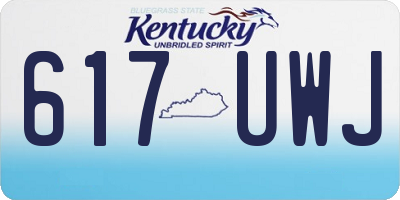 KY license plate 617UWJ