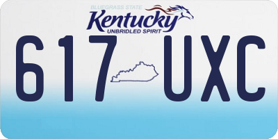 KY license plate 617UXC
