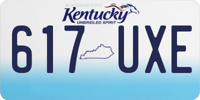 KY license plate 617UXE