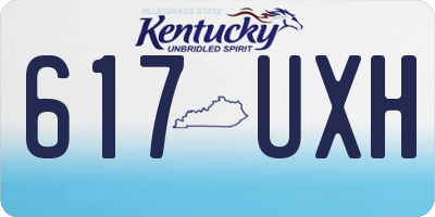 KY license plate 617UXH