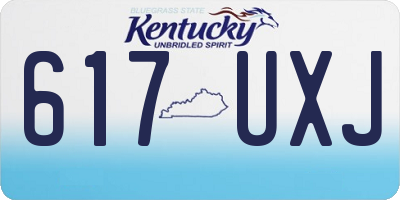 KY license plate 617UXJ