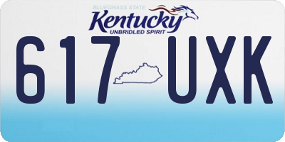 KY license plate 617UXK