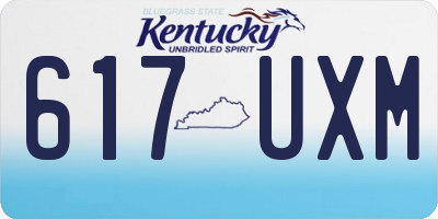 KY license plate 617UXM