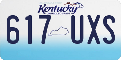 KY license plate 617UXS