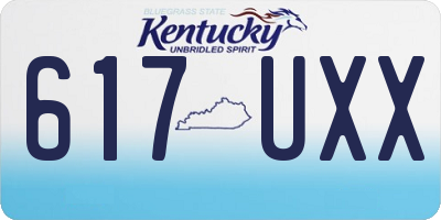 KY license plate 617UXX