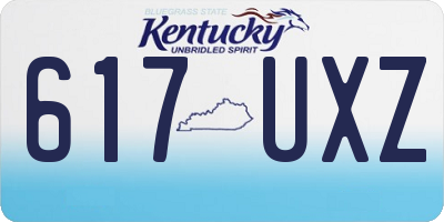 KY license plate 617UXZ