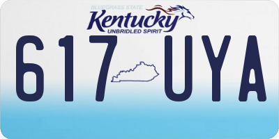 KY license plate 617UYA