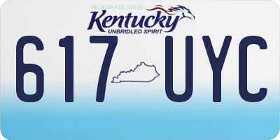 KY license plate 617UYC