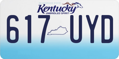 KY license plate 617UYD