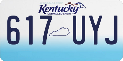 KY license plate 617UYJ