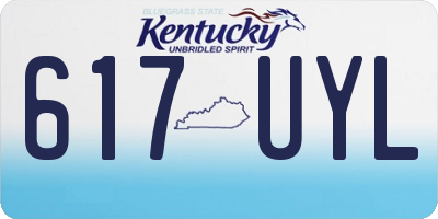 KY license plate 617UYL