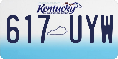 KY license plate 617UYW