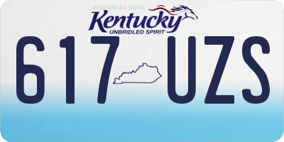 KY license plate 617UZS