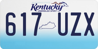 KY license plate 617UZX