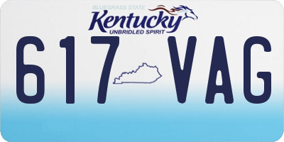 KY license plate 617VAG