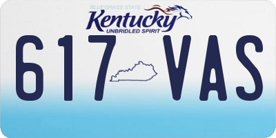 KY license plate 617VAS