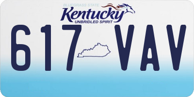 KY license plate 617VAV