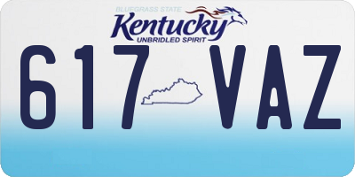 KY license plate 617VAZ