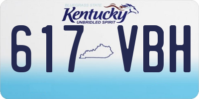 KY license plate 617VBH