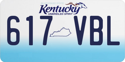 KY license plate 617VBL