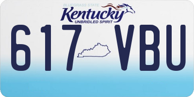 KY license plate 617VBU