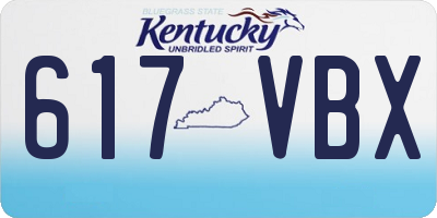 KY license plate 617VBX